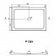 900x750mm Rectangle Shower Tray Center/Corner Waste